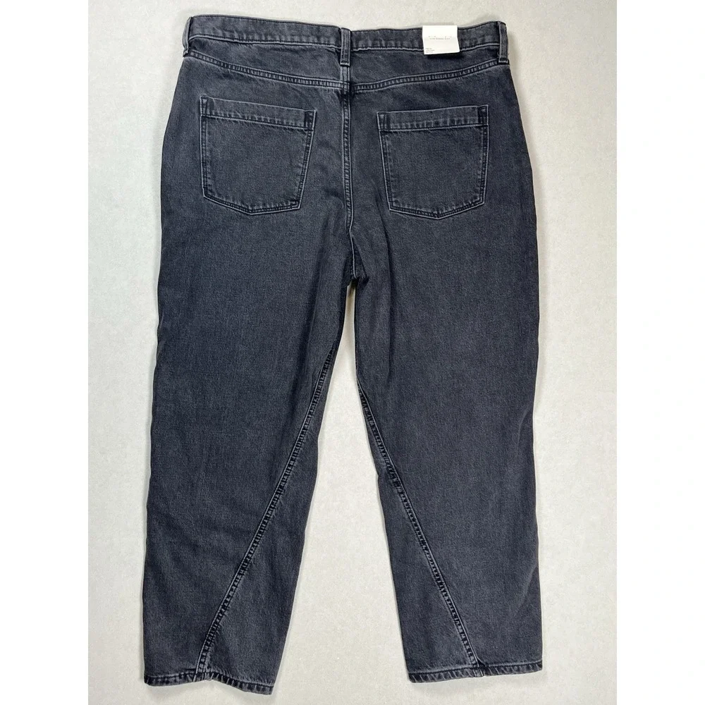 New Banana Republic Factory Gray High Rise Twisted Barrel Leg Jeans Sz 33/16 NWT
